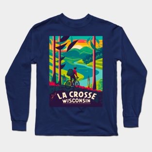 La Crosse Wisconsin Bike Trail Long Sleeve T-Shirt